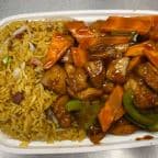 Best C24. Bourbon Chicken (Combination Plate) in Galloway, NJ